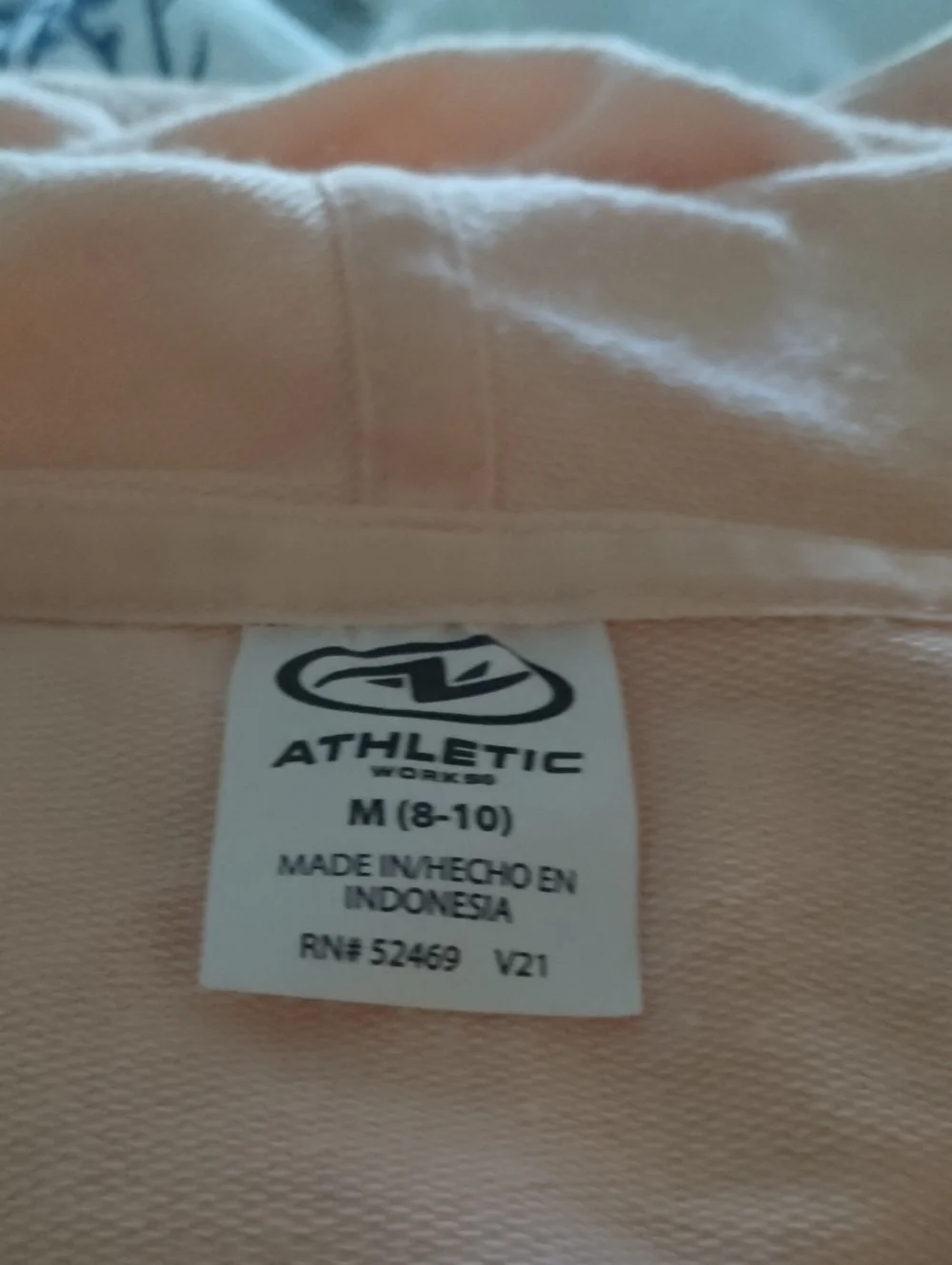 Athletic Works Light Blush  Pink Hooded Pullover - Picture 3 of 4
